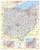 Cool Owl Maps Ohio State Wall Map Poster Large Print Rolled 24W"Hx30"H - Laminated