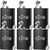 Gejoy 6 Sets Groomsmen Gifts for Wedding 8 oz Groomsmen Flask for Men Groomsmen Proposal Gift Black Stainless Steel Hip Flask and Funnels Wedding Gifts Bachelor Party Favors