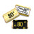 80th Birthday Party Mini Candy Bar Wrappers - Black and Gold - 63Stickers