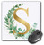 3dRose Pretty Eucalyptus Greenery Leaves Monogram Initial S - Mouse Pads (mp-371602-1)