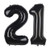 ZOOYOO 40 Inch Black 21 Foil Mylar Number Balloons for 21th Birthday Party Supplies,21th Anniversary
