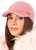 Rose Pink Beanie Visor - Womens Winter Wool Knit Hat with Brim - Billed Knit Cap Newsboy Hats