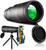 DHUOG Monocular-Telescope High-Powered Monocular Dual Focus Optics Zoom Telescope for Adults with Durable and Clear FMC BAK4 Prism Smartphone Holder Bird Watching, Camping, 16x52