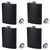 Hip Flask for Men Liquor Flask Stainless Steel Leak proof Flask with Funnel set for Women Pocket Alcohol Drinking Flask set 8OZ (Black*4)