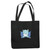 Cute Cartoon Sleeping Cat Gift for and Cat Lovers Navy Black Multicolor Canvas Tote Bag