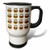 3dRose Tan Pug and Paw Prints Travel Mug, 14-Ounce