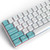 Ussixchare 118 Keys Keycaps PBT Double-Shot Keycaps CSA Profile Custom Keycaps Set for 60% 80% Cherry MX Gateron Kailh Switches Mechanical Gaming Keyboards(Cyan White)