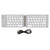 Cyrank Foldable Bluetooth Keyboard, Portable Wireless Keyboard Ultra Slim Folding Keyboard Rechargeable Keyboard Pocket Sized Keyboard for Tablet Laptop Pc(White)