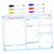 COOPHYA 1 Set Refrigerator Magnets Fridge Calendar Fridge Magnet White Board Stickers Refrigerator Calendar Reminder Sticker Planning Whiteboard A3 Writing Board Acrylic Rewritable