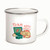 Gift for Home Office Workers Cat Sleeping Next to Laptop for Remote Workers 12oz Enamel Silver Mug