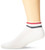ECCO Men's No- Show Socks with 2-Lines and Arch Support, White/Grey/Red, Sock Size: 10-13/Shoe Size:9-11