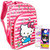 Hello Sanrio, 3 pc Bundle with Hello Kitty Backpack, Stickers, and More