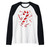 Candy Cane Merry and Bright Red and White Candy Costume Raglan Baseball Tee