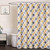 CAROMIO Fabric Shower Curtain, Geometric Quatrefoil Patterned Modern Poly-Cotton Farmhouse Shower Curtain for Bathroom, Yellow/Grey, 72x78 Inches