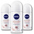 Nivea Powder Touch Roll On- Antiperspirant Deodorant, Free Alcohol, 48 Hours Protection, Quick Dry, It helps reduce deodorant stains and protect you against sweat 50 ML /1.7 OZ (Pack Of 3)