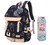 Asge Women Fashion Nylon School Bag Kawaii Print Backpack School Backpack Girls Casual Waterproof Backpack School Bag Teenager Waterproof Daypack