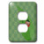 3dRose lsp_57227_6 Ladybug Green Checkered Print-Animal Children's Art 2 Plug Outlet Cover