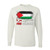 wild custom apparel Free Palestine Flag Mens Long Sleeves, White, 2XL