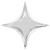 Qualatex Foil Balloon 022912 Starpoint - Silver, 20",
