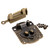 Dophee Antique Cabinet Cupboard Decorative Vintage Case Box Latch Hasp & Lock & Screws
