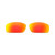 Walleva Fire Red Mirror Coated Polarized Replacement Lenses for Ray-Ban RB3364 62mm Sunglasses
