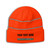 Custom Reflective Beanie Anesthesiologist Acrylic High Visibility Running Gear Skull Cap for Men & Women 1 Size Neon Orange Personalized Text Here