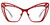 VOOGLAM Red Stylish Cat Eye Clear Lens Glasses for Women, Fashion Glasses Frame Non Prescription Eyeglasses