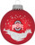 RFSJ Ohio State Buckeyes Blown Glass Ornament, Red