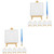 2 Sets Mini Oil Easel Small Blank Canvas Panels Mini Stretched Canvas Art Paint Brush Oil Watercolor Canvas Mini canvases with Easel Tiny canvases Painting Wood Toddler to Stretch