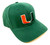MVP Miami Hurricanes U Logo Green Curved Bill Adjustable Hat