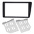 Qiilu Double DIN Installation Dash Kit, 2 Din Radio Stereo Fascia Dash Frame Trim Replacement for Honda Civic 2001-2005 LHD