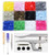KAM Snaps Buttons + Snap Pliers, Starter Fasteners Kit, 384 Sets 12-Colors, Size 20 T5 KAM Snap Plastic Fasteners Punch Poppers Closures No-Sew Buttons for Crafts Clothing