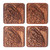 Halifax Map Coaster, Set of 4, Sapele Wooden Coaster with City map, Multiple City Optional, Handmade