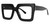 VOOGLAM Oversize Square Reading Glasses For Women Men Anti Blue Light UV Eyestrain Readers Eyewear Charisse VFPO306-02 2.0X Strength