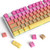 Ussixchare Gradient Keycaps, PBT Double Shot 104 Keys Keycaps, OEM Profile Custom Keycaps Set for 61/87/104 Cherry Gateron MX Switches Mechanical Keyboard(Pink Yellow)