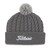 Titleist Golf- Ladies Cable Knit Pom Pom Hat Gray/White