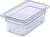 Carlisle 3068107 StorPlus Fourth Size Food Pan, Polycarbonate, 4" Deep, Clear