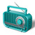 Audiocrazy Radio with Bluetooth, Radio Portable AM FM, Plug in Wall and Play, or AA Battery Operated Radios, Best Reception Vintage Retro Radio Built in Clear Speaker Headphone/AUX in Jack Green