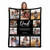 Enjoyyjl Custom Fathers Day Blanket with Photo Collage Personalized Throw Blankets for Dad, Customized Picture Blankets Gift for Dad, Husband, Grandpa,