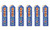 Beistle AR242 Shining Star Award Ribbons, 2 by 8-Inch, 6-Pack