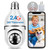 3MP Camera Light Bulb,Security Camera Light Bulb Supports 2.4G,Keilini Light Bulb Security Camera Outdoor Wireless WiFi Waterproof,Light Camera Outdoor with Full Colour Night Vision&Motion Tracking