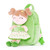 Gloveleya Kids Backpack Toddler Backpack Soft Plush Flower Fairy Girls Doll Backpack Green 9"