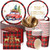 Nitial 240 Pcs Christmas Paper Plates and Napkins Serve 30 Guests Christmas Party Supplies Disposable Xmas Tableware Set Dinner Plates and Napkins Paper Cups with Knife Fork Spoon(Plaid Style)