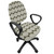 Ambesonne Abstract Office Chair Slipcover, Ogee Pattern Circular Motifs Calm Tones Duo-Tone Illustration, Protective Stretch Decorative Fabric Cover, Olive Green Off White