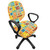 Ambesonne Colorful Office Chair Slipcover, Animals Theme Abstract Colorful Hand Drawn Cats Image Letter of Alphabet, Protective Stretch Decorative Fabric Cover, Multicolor