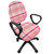 Ambesonne Pink Office Chair Slipcover, Tartan Plaid Pattern with Squares in Magenta Pistachio Green Colors, Protective Stretch Decorative Fabric Cover, Pale Pink and Multicolor
