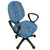 Ambesonne Blue Office Chair Slipcover, Abstract Floral Pattern with Paisley Influences Ornate Curls Swirled Leaves, Protective Stretch Decorative Fabric Cover, Blue Orange Coral