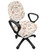 Lunarable Beige Office Chair Slipcover, Vintage Styled Graphic with Polka Dot Umbrellas Heels Purses Artwork Print, Protective Stretch Decorative Fabric Cover, Beige Brown