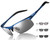 TJUTR Mens Polarized Photochromic Sunglasses Day & Night Driving Glasses Anti Glare | Ideal for Low to Medium Light Condition (Navy Blue/Grey Photochromic Polarized Lens)