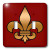 3dRose lsp_30760_2 Large Black and Gold Fleur de lis on maroon background Christian Symbol Toggle Switch